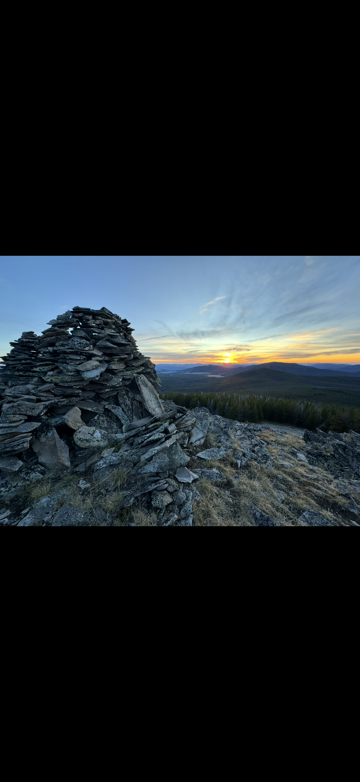 Mountain sunset from GrydSeekr backcountry